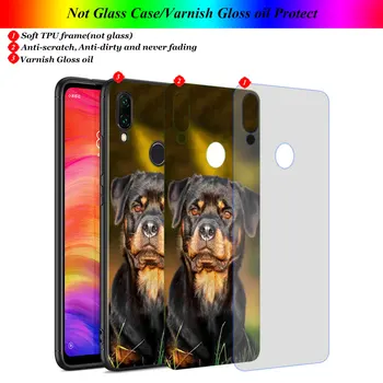 Sort Silicone Cover Cool Rottweiler for Xiaomi Redmi Note 8 7 6 5 4X 4 K20 Pro 7A 6A 6 S2 5A Plus Telefon Sag