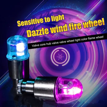 Spot Cykel Ventiler Lys Cykling LED Farverige Flash Lampe Hjul Lys til Biler, Cykler, Motorcykler M8617