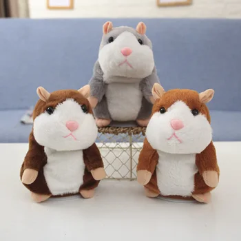 Søde Piger Taler Hamster Toy Elektriske Pet Udstoppede Bamser Lydoptagelse Gentag Pædagogisk Legetøj Børn Julegave Dropshipping