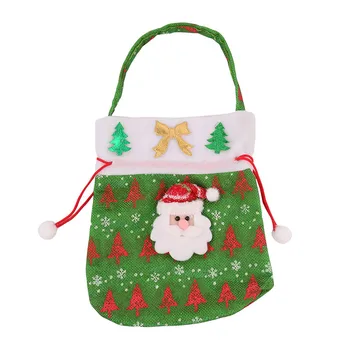 Søde Santa Claus Slik Gave Poser Cookie Emballage Poser Part, Håndtaske Glædelig Jul Opbevaring Pakke