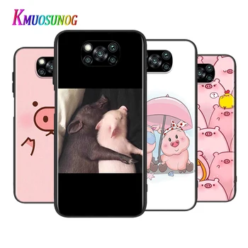 Søde Tegneserie Gris pink Til Xiaomi Mi-10T 11 Note 10 Poco X3 NFC M2 X2 F2 C3 M3 Spille Mix 3 A2 8 Lite Pro Telefonen Sag