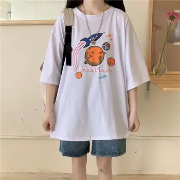 T-shirt til kvinder kortærmet løs koreanske version af ins tidevandet studerende alle-match Harajuku doven vind halv-ærmer tidlige forår