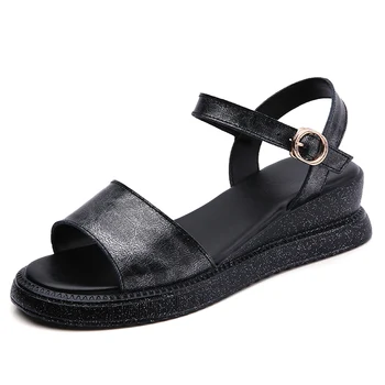 TIMETANG 2020 sommeren kile sandaler til kvinder flade sko åben tå mode åndbar og komfortable damer black sandaler beach s
