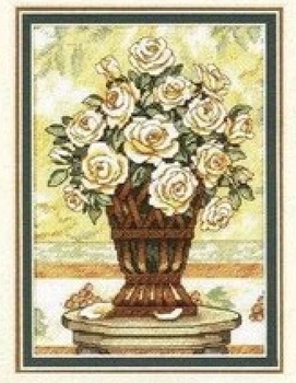Top Kvalitet Dejlige Søde Tælles på Tværs af Sy-Kit Hvid Rose Stadig Liv Blomst Blomster dim 65006