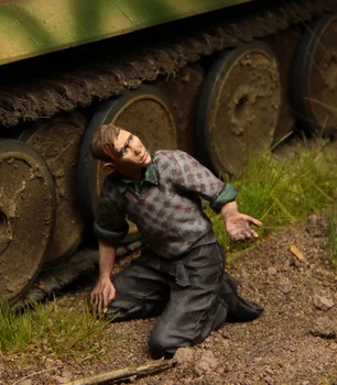 [tuskmodel] 1 35 skala resin model tal kit WW2 tyske soldater tiger tank 4 Reparation