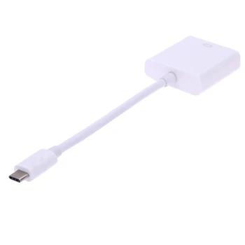 Type C USB-3.1 han til DVI 1080P Bærbare Udvidet Power Adapter Kabel Mandlige og Kvindelige Type-C til DVI til Macbook for Chrombook