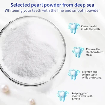Tænder Whitening Powder Fjerne Plak Tandpasta Værktøjer Hvide Tænder Rengøring mundhygiejne Tandbørste Gel TSLM1