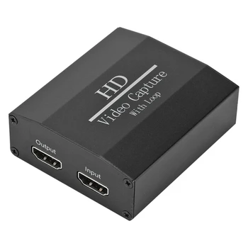 Usb 2,0 Video Capture Kort 4Kx2K HD HDMI-Capture-Kort med Loop-Spil, Video-Optagelse til PC/Windows/Android/MacOS/OBS