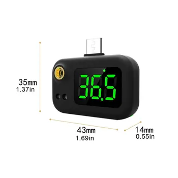 USB Smart Infrarød Termometer Mini Mobile Ikke-Kontakt Digital Termometer Bærbare Temperatur Måling Meter Kreative Dele