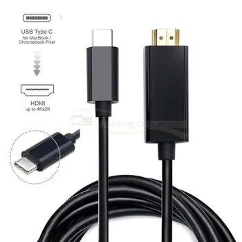 USB-Type-C 3.1 til HDMI 2k 4k HDTV-Kabel 1,8 m 6ft til Macbook usb Type c USB-C HDMI adapter