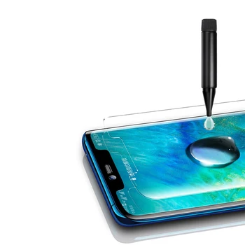 UV-Flydende Lim skærmbeskyttelse til Huawei P30 pro Fuld Dækning UV-Hærdet Glas til Huawei mate 20 Pro Film Til Samsung S10 S10P