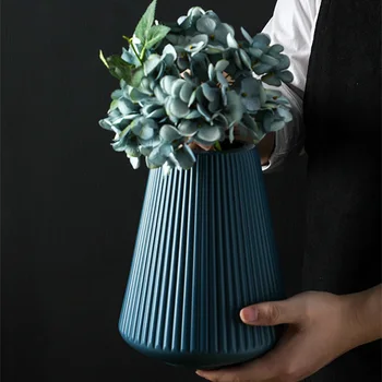 Vase Kreative Hydroponiske Plast Europæiske Style Flower Pot Dekoration til Hjemmet Blomst Kurv Kontor Indretning