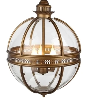 Vintage Loft Globe Pendel Smedejern Glas lampeskærm hængende Lampe, Bar Armatur Luste
