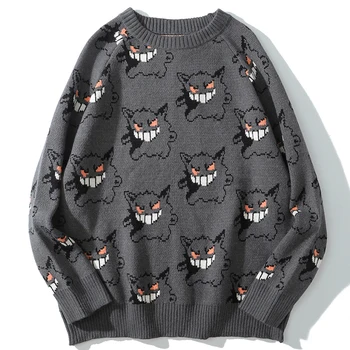 Vinteren Mænd Kvinder Harajuku Gengar Sweater 2020 Nye Mode Overdimensionerede Løs Hip Hop Pullover Par Casual Streetwear Jumper Toppe