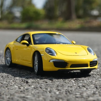 WELLY 1:24 Porsche 911 CarreraS sportsvogn rød simulering legering bil model håndværk dekoration samling toy værktøjer gave