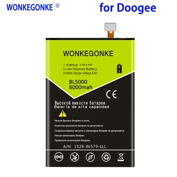 WONKEGONKE 6000mah For Doogee BL5000 Batteri af Høj kvalitet mystiker phone batteri med tracking nummer