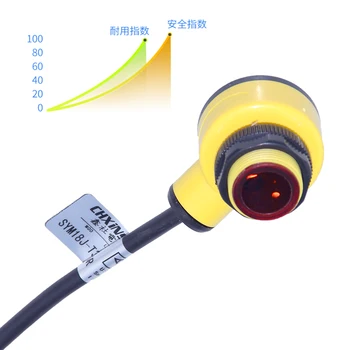 Xin Kooperativer Lille Bonner-M18 Laser Fotoelektriske Switch Sensor NPN Diffuse Afstand på 30cm Justerbare