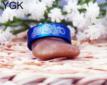 YGK SMYKKER Klassisk Vielsesring Til Kvinder Herre Engagement Band Blue Wolfram Ring Læge, Der designer For Part Ring Kæreste Par