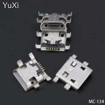 YuXi 2PCS/masse Til Alcatel For Lenovo-Computer-stik, MICRO USB til mobil eller tablet Jack V8 5PIN Fast fod DIP-4 sæt